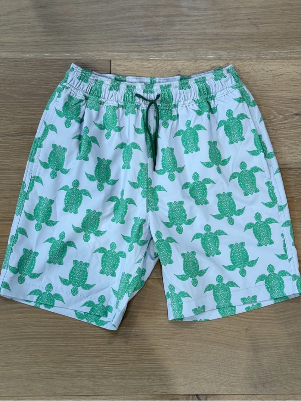 Crewcuts boys swim trunks shorts blue green turtles size 12